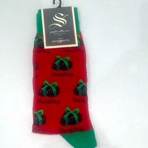 Festive Red and Green Socks
